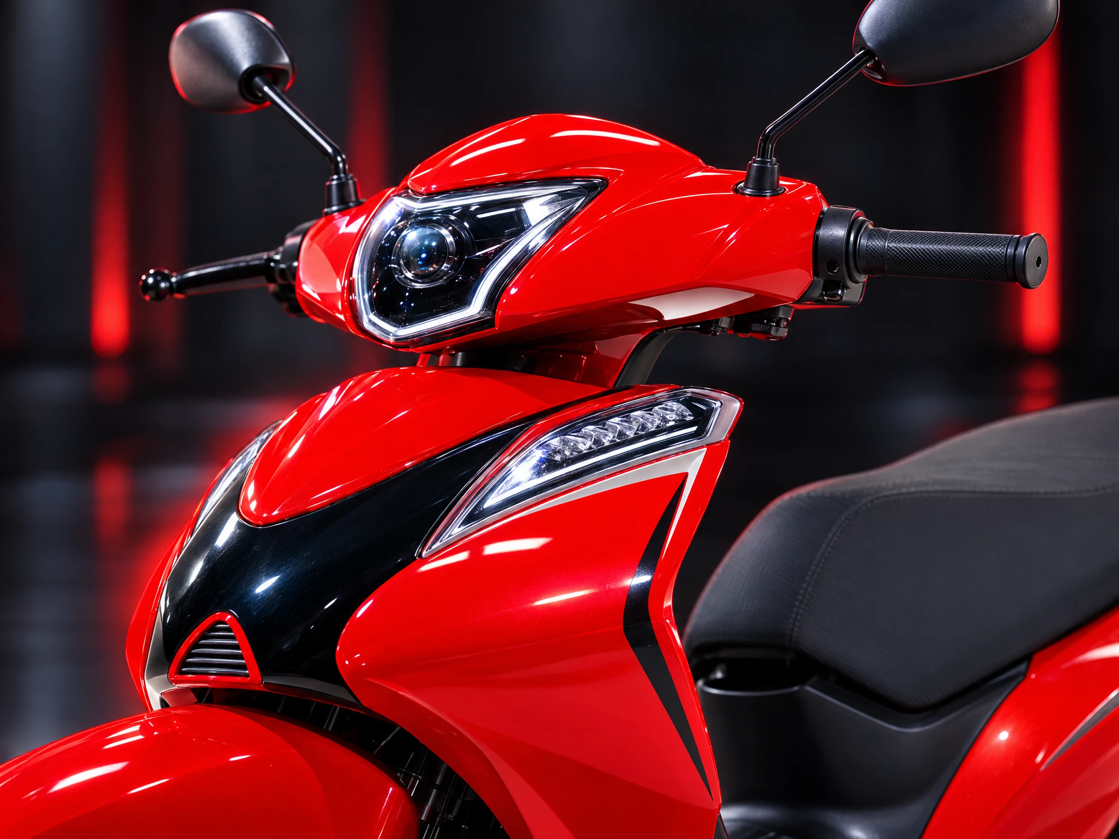 Detalhe do painel e farol da Jet 50